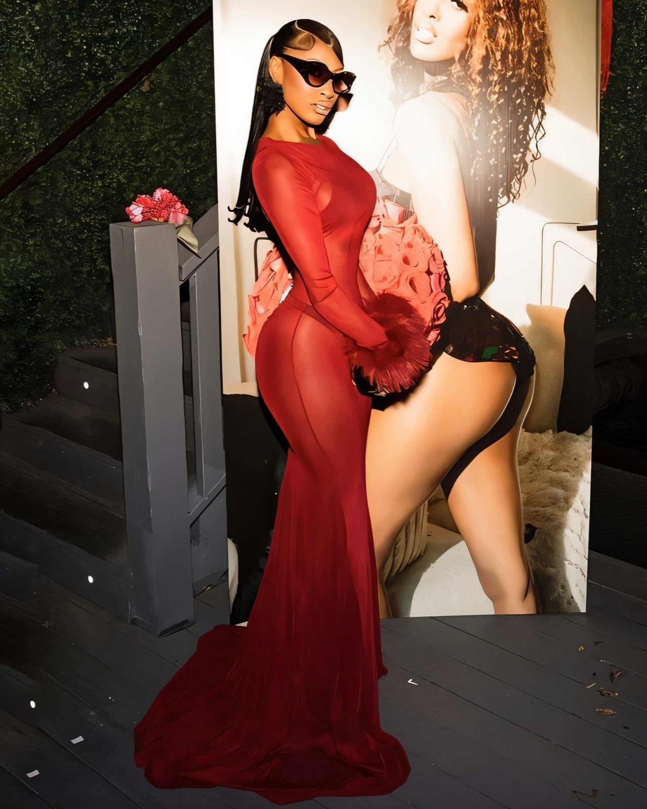 NEW Sheer Mesh Maxi Dress